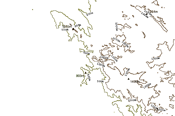 Mountain peaks around Vagamon