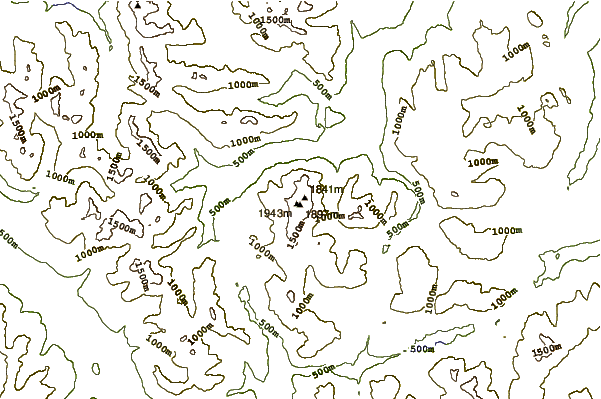 Mountain peaks around Victoria Peak (Sutton Range)