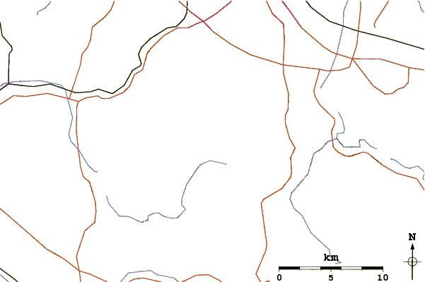 Roads and rivers around Vitosha