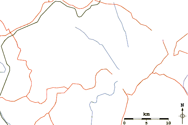 Roads and rivers around Vourinos