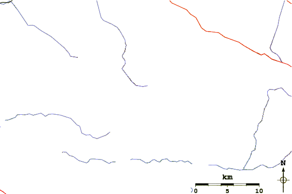 Roads and rivers around Waterman Mountain