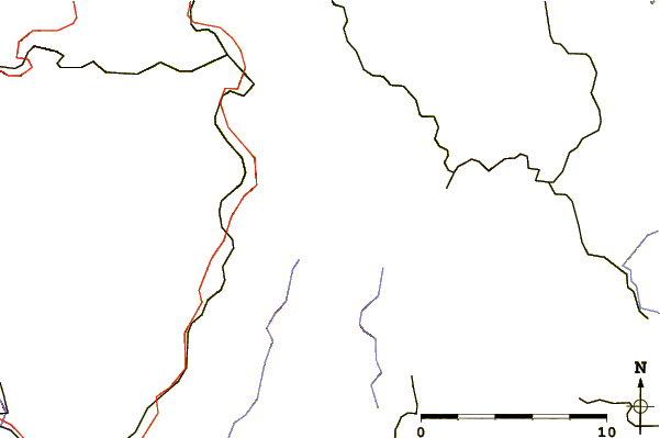Roads and rivers around Wetzstein (Thuringia)