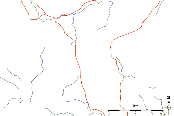 Roads and rivers around White Side