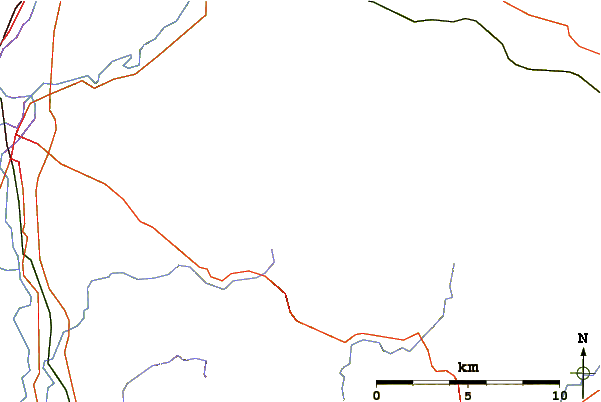 Roads and rivers around Wolfhole Crag