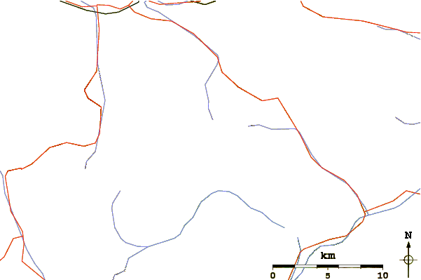 Roads and rivers around Zwölferkofel