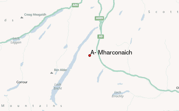 A' Mharconaich Location Map