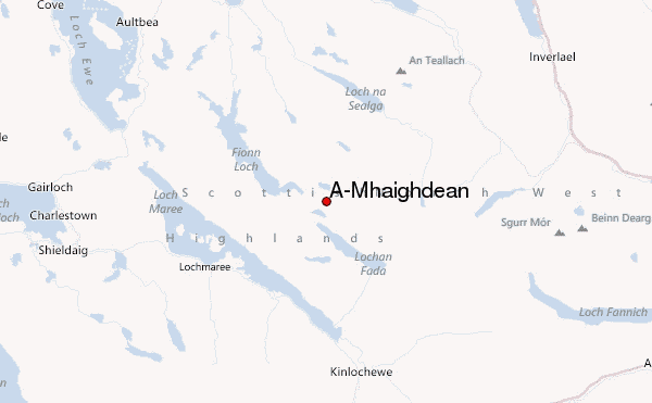 A'Mhaighdean Location Map
