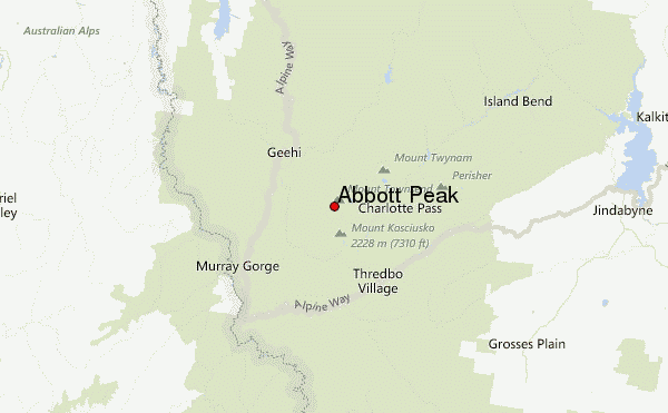 Abbott Peak Location Map