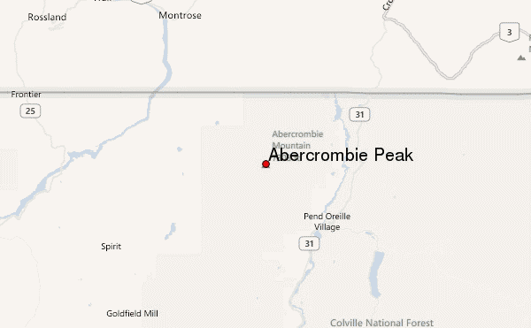Abercrombie Peak Location Map