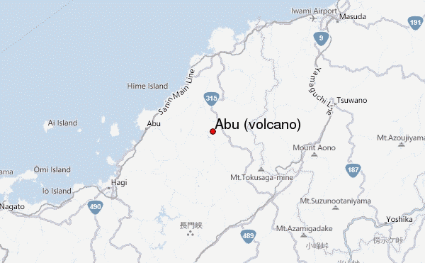 Abu (volcano) Location Map