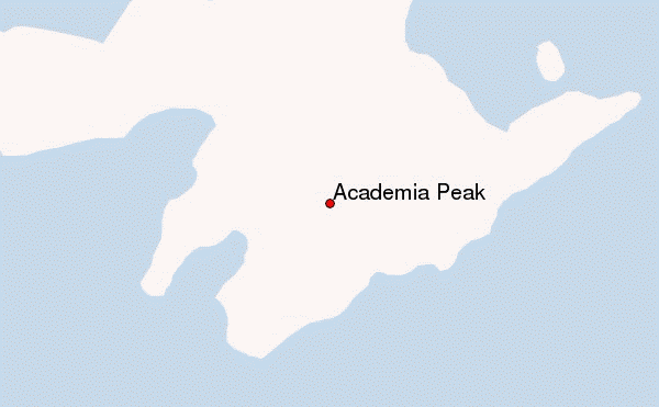 Academia Peak Location Map
