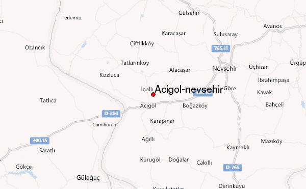 Acıgöl-Nevşehir Location Map