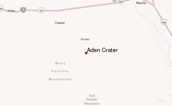 Aden Crater Location Map
