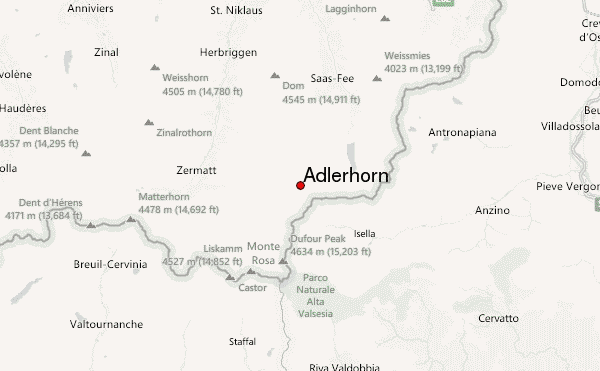 Adlerhorn Location Map