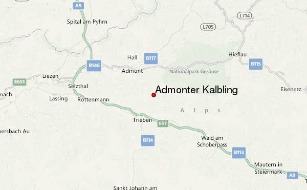 Admonter Kalbling Location Map