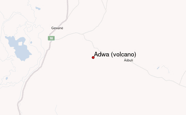 Adwa (volcano) Location Map