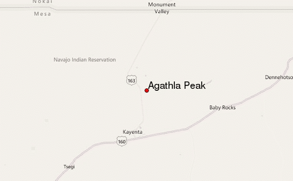 Agathla Peak Location Map