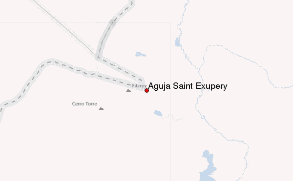 Aguja Saint Exupery Location Map
