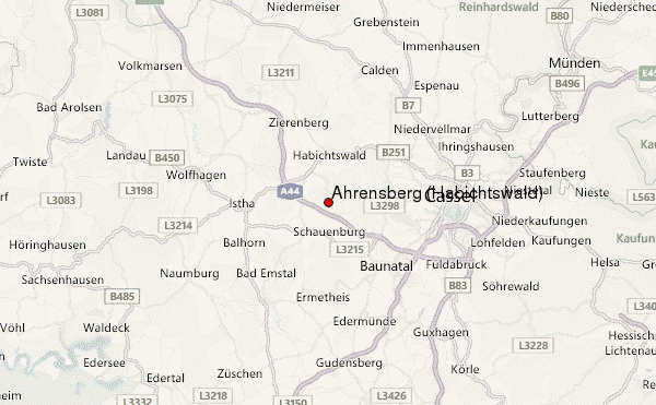 Ahrensberg (Habichtswald) Location Map
