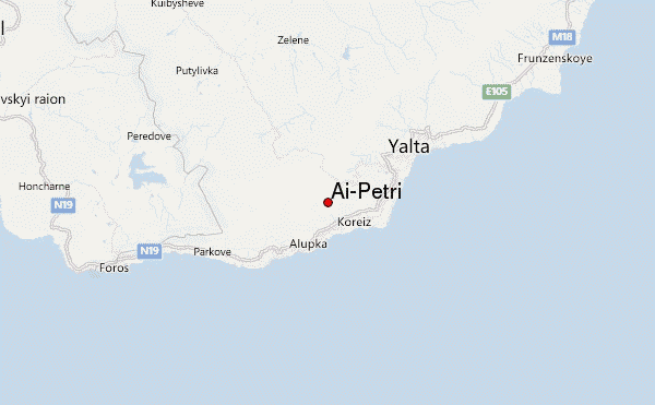 Ai-Petri Location Map