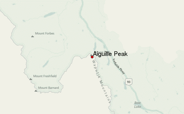 Aiguille Peak Location Map
