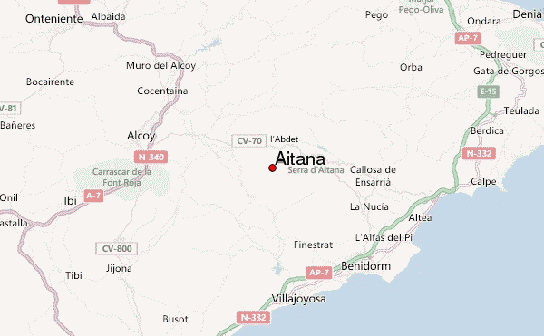 Aitana Location Map