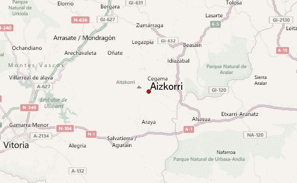Aizkorri Location Map