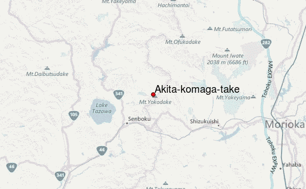Akita-komaga-take Location Map