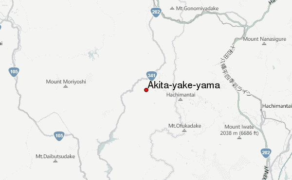 Akita-yake-yama Location Map