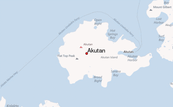 Akutan Location Map