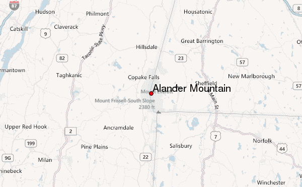 Alander Mountain Location Map