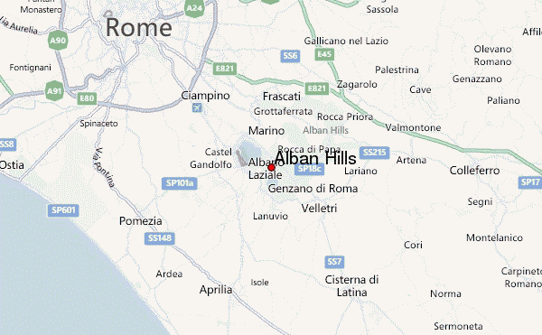 Alban Hills Location Map