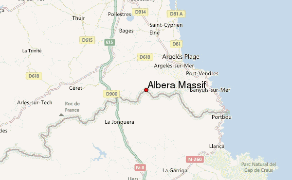 Albera Massif Location Map