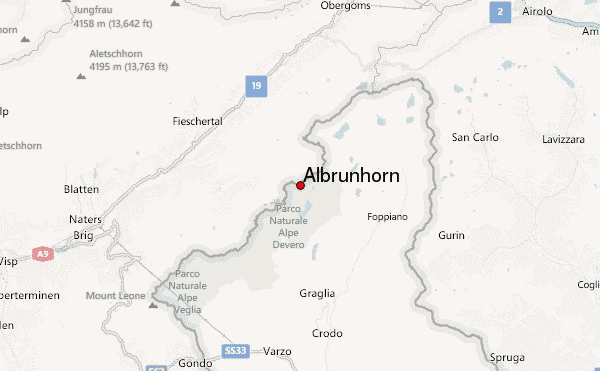 Albrunhorn Location Map