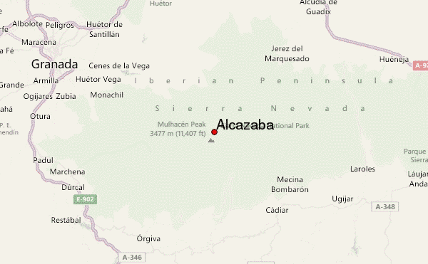 Alcazaba Location Map