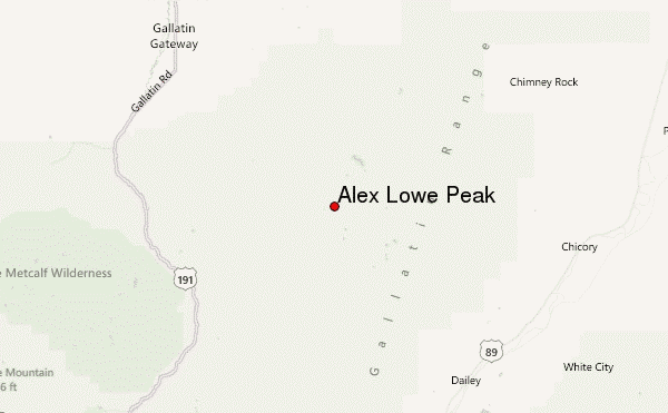 Alex Lowe Peak Location Map