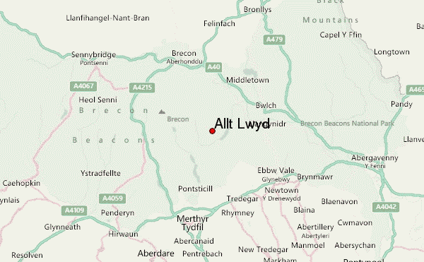 Allt Lwyd Location Map