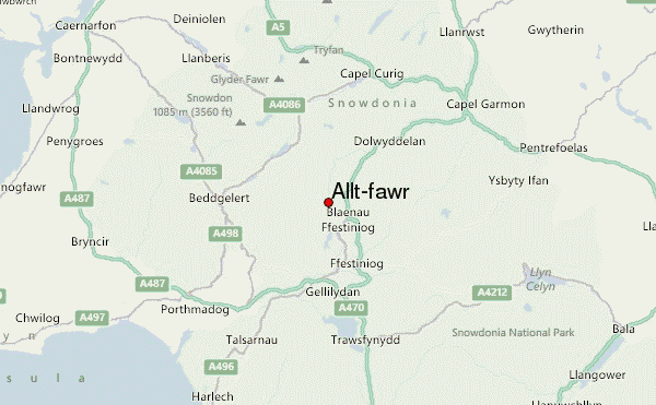 Allt-fawr Location Map