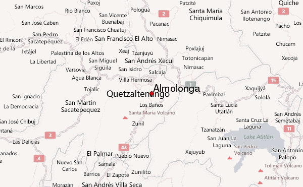 Almolonga Location Map