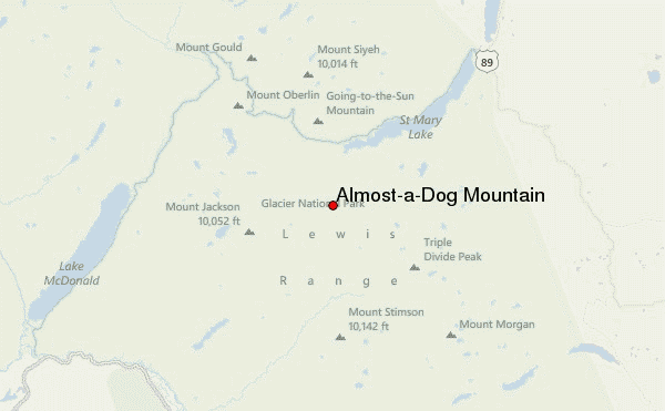 Almost-a-Dog Mountain Location Map