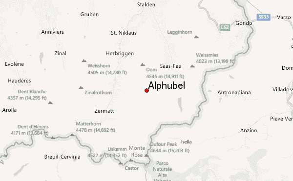 Alphubel Location Map