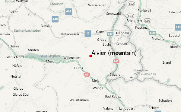Alvier (mountain) Location Map