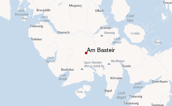 Am Basteir Location Map