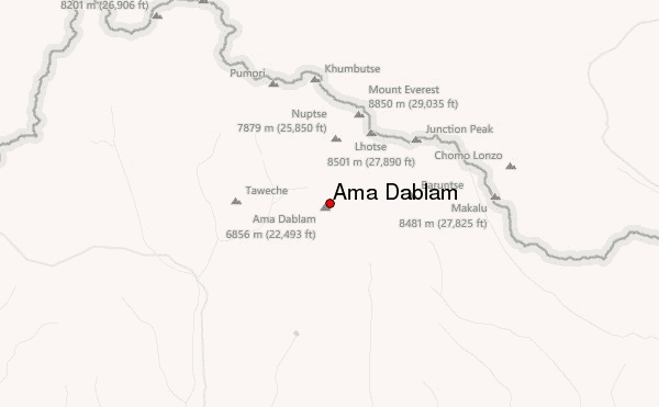 Ama Dablam Location Map