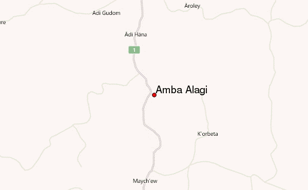 Amba Alagi Location Map