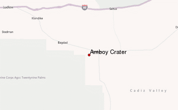 Amboy Crater Location Map