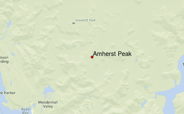 Amherst Peak Location Map