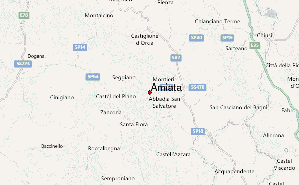 Amiata Location Map