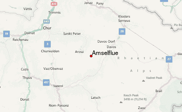 Amselflue Location Map