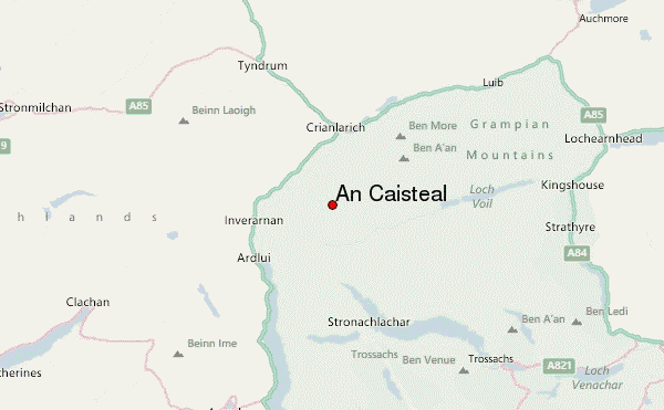 An Caisteal Location Map
